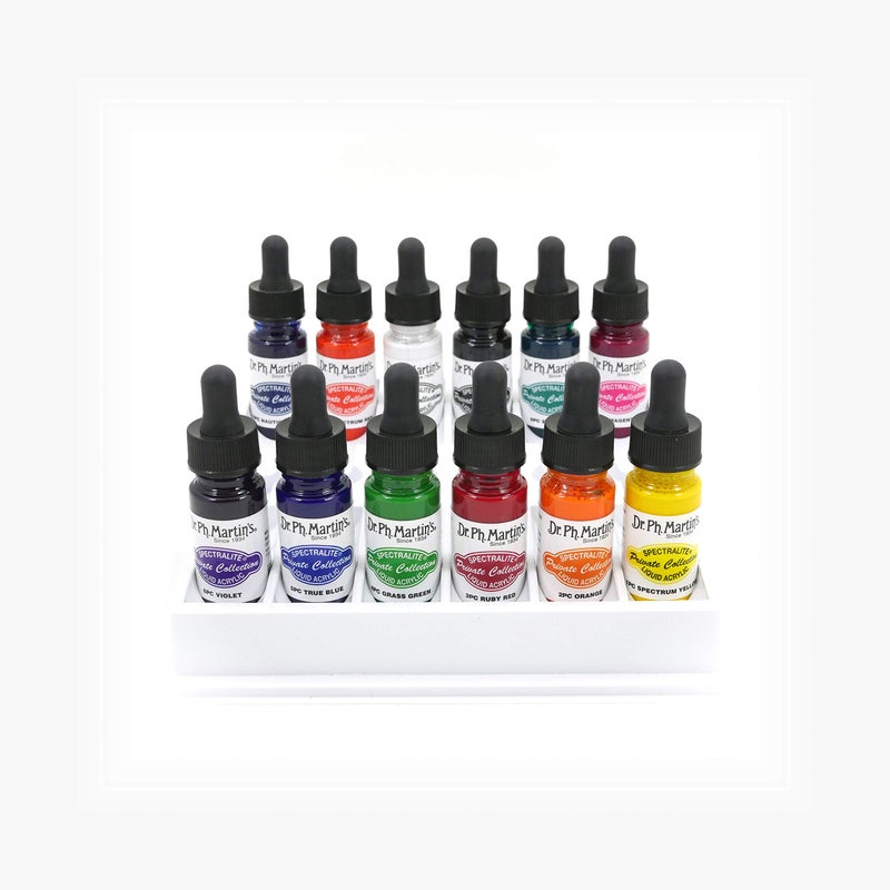 Dr. Ph. Martin's Spectralite Private Collection Liquid Acrylics Bottles, 0.5 oz, Set of 12 (Set 1) - Image 3